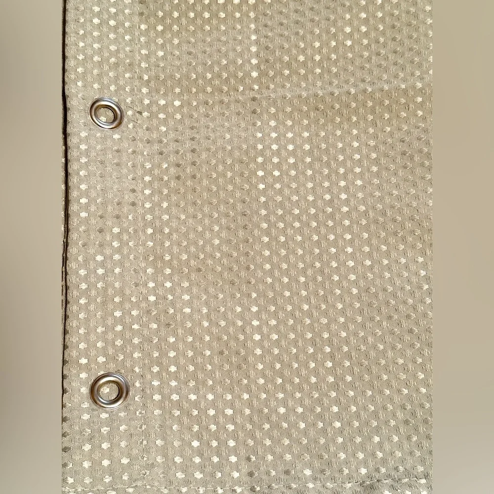 Luxury Hotel Collection Sage Green Fabric Shower Curtain Metal Grommets 72 x 72